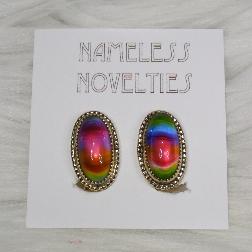 Vintage Whiting and Davis Rainbow Earrings